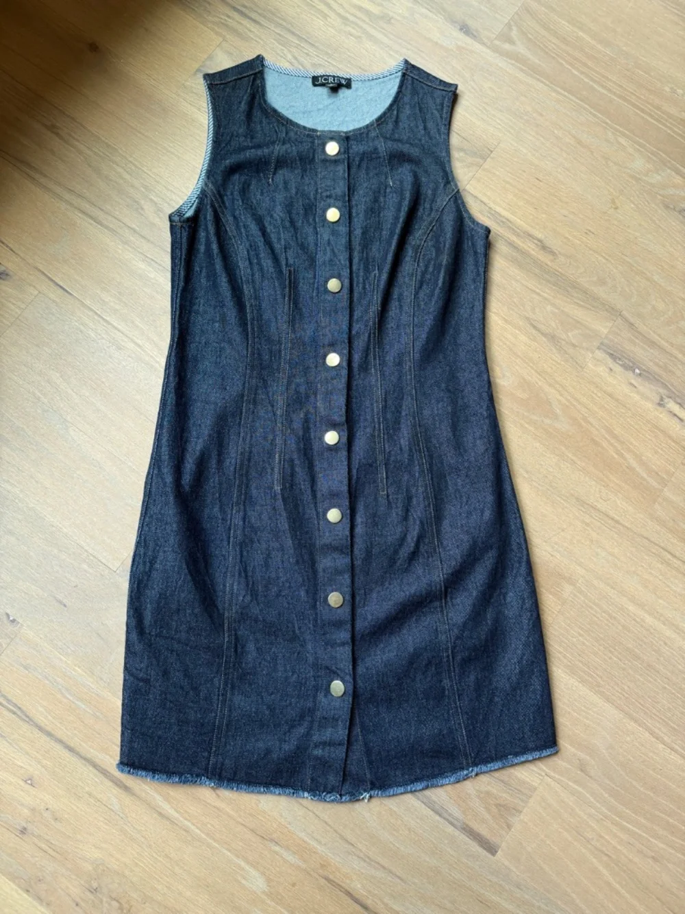 J.Crew Seamed Denim Mini Dress Rinse Wash Size 0 CI447